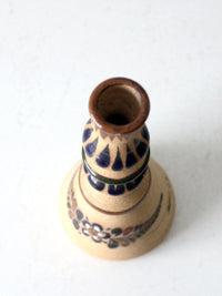 vintage Tonala Mexican pottery candlestick holder