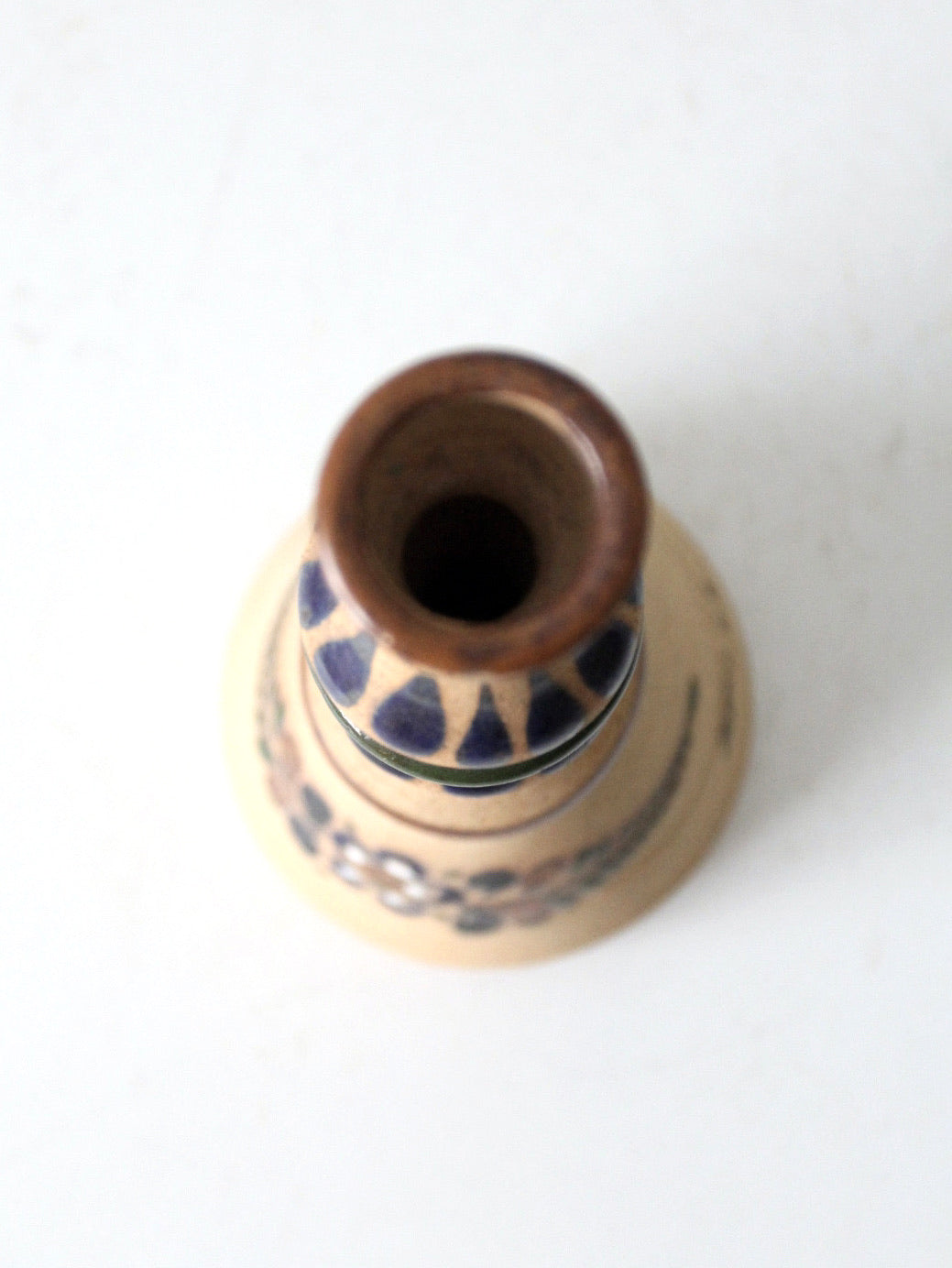 vintage Tonala Mexican pottery candlestick holder