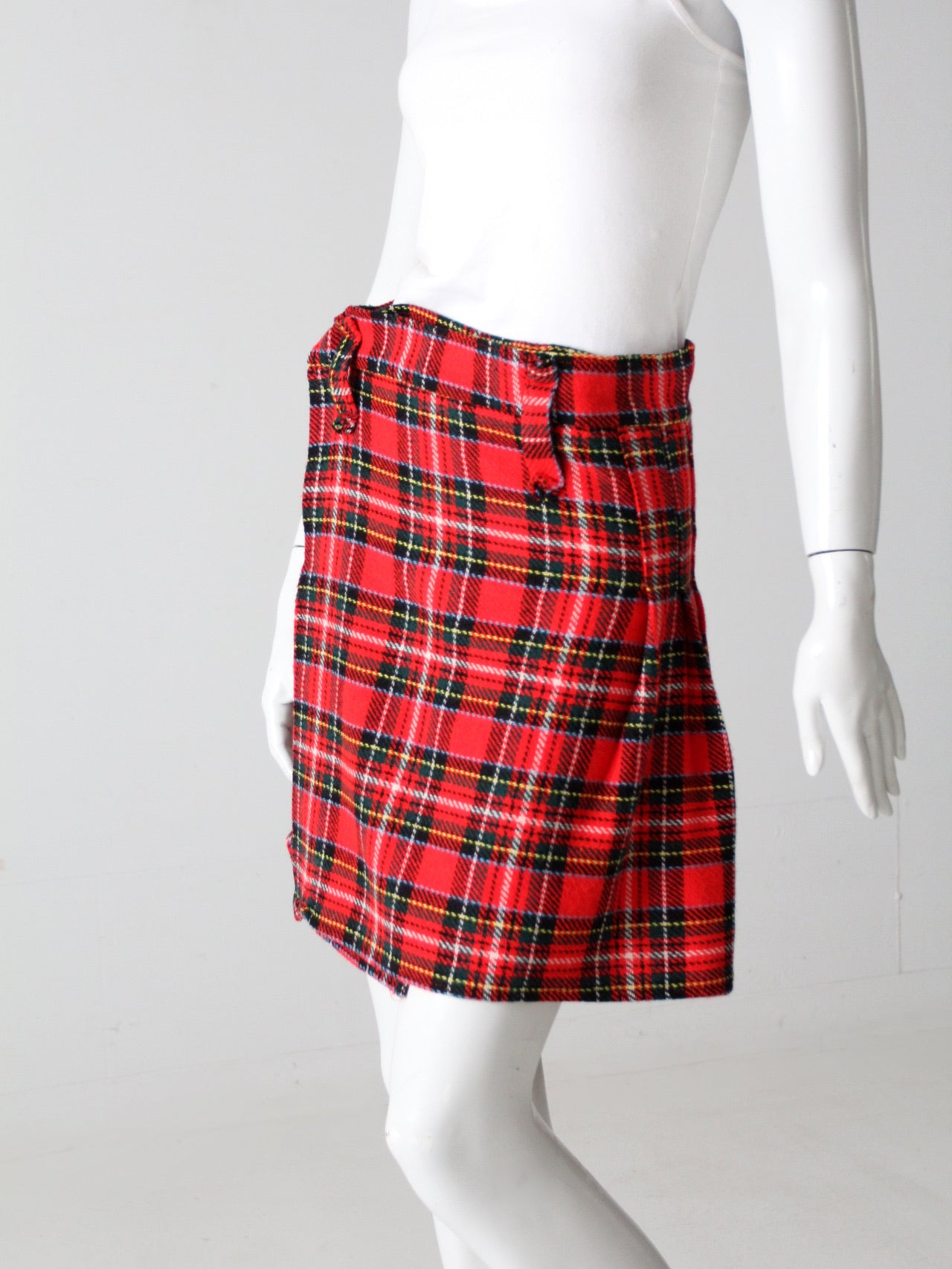 vintage plaid kilt skirt