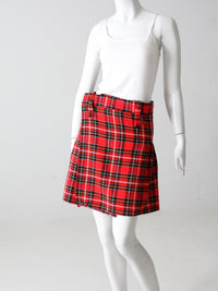 vintage plaid kilt skirt
