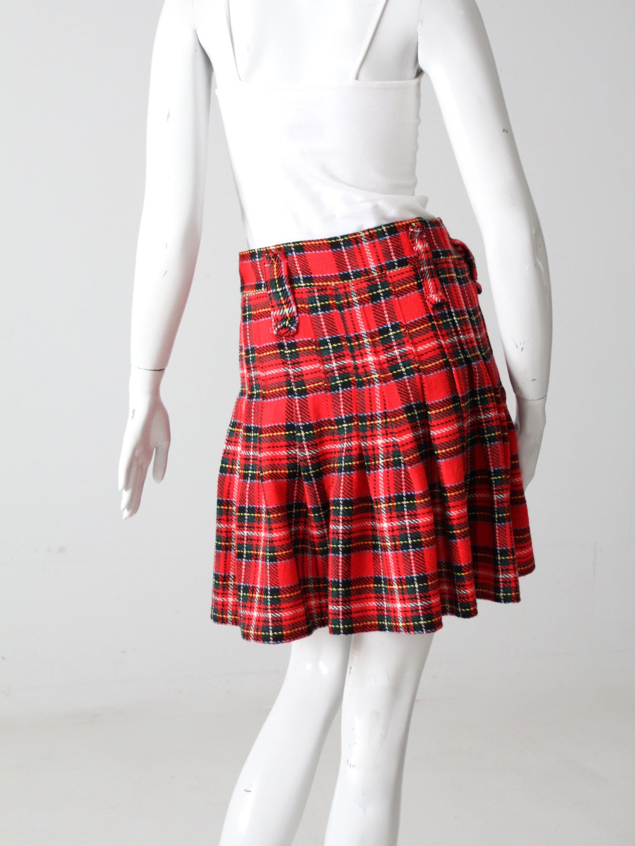 vintage plaid kilt skirt