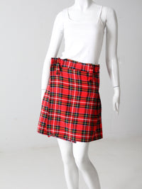 vintage plaid kilt skirt