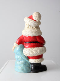 vintage 70s Santa Christmas statue coin bank