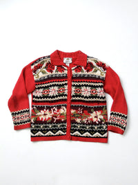 vintage 90s Christmas cardigan sweater