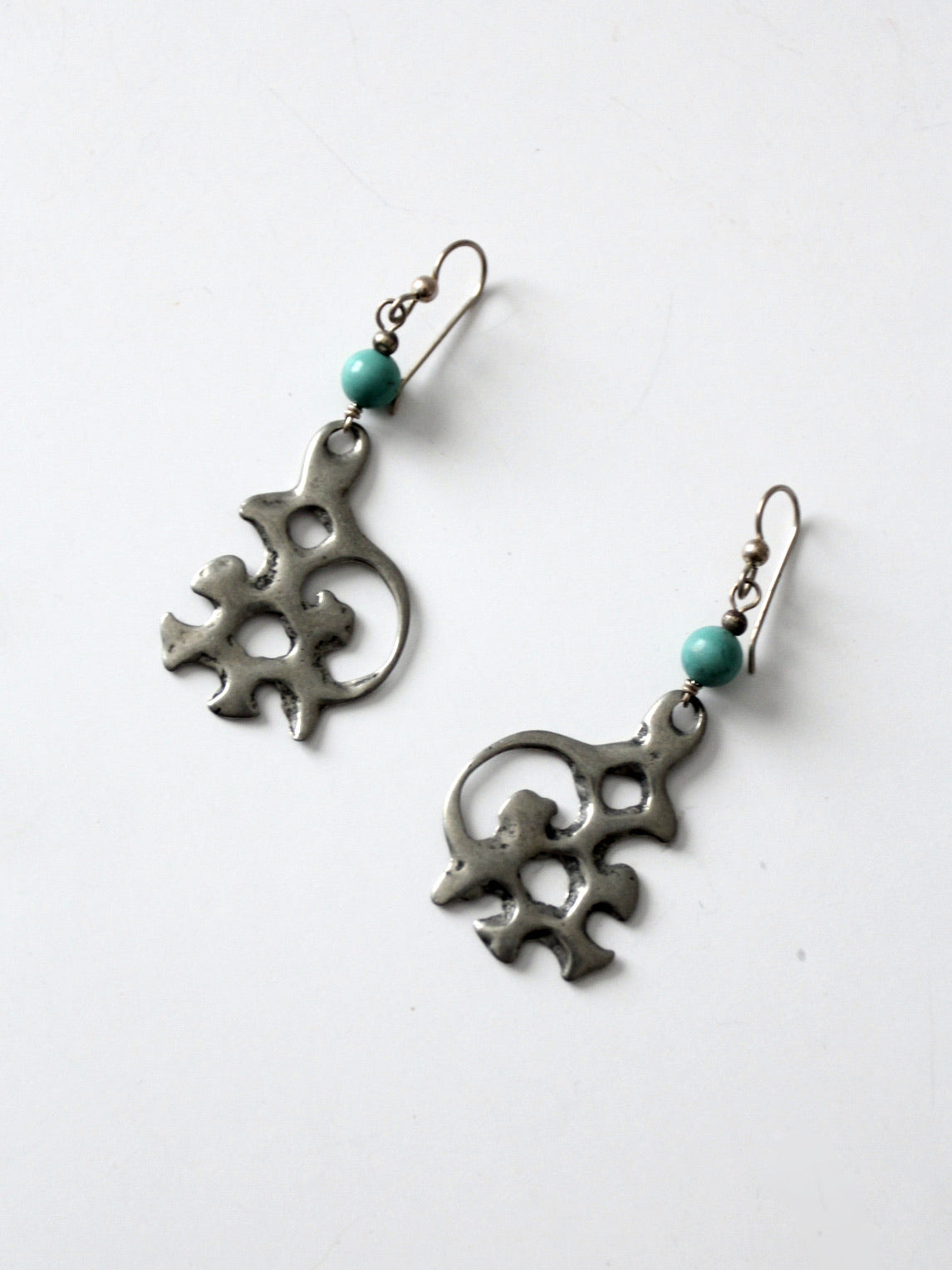 vintage abstract drop earrings