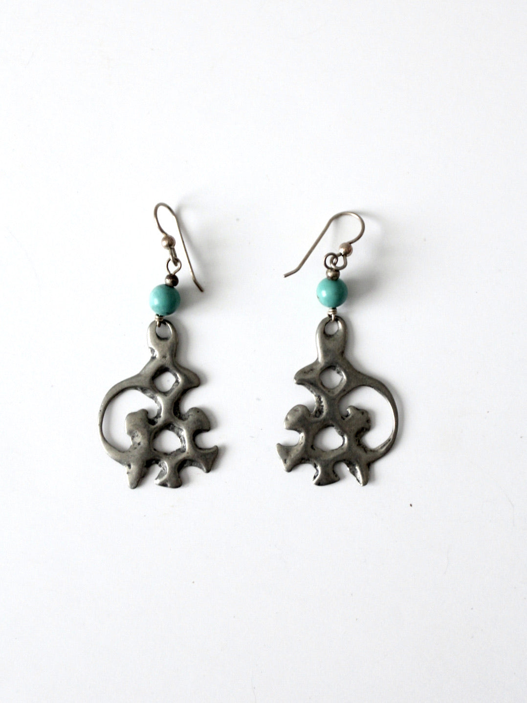 vintage abstract drop earrings