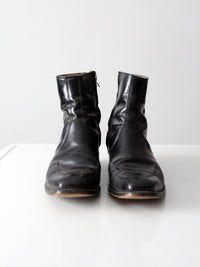 vintage black men's half boots