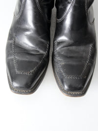 vintage black men's half boots