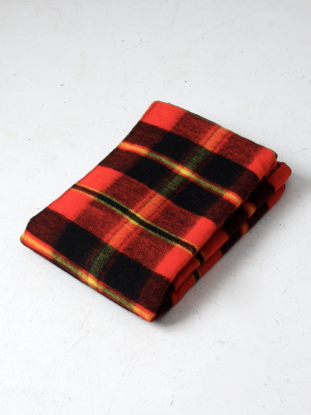 vintage plaid throw blanket