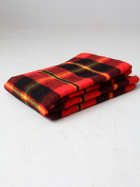 vintage plaid throw blanket