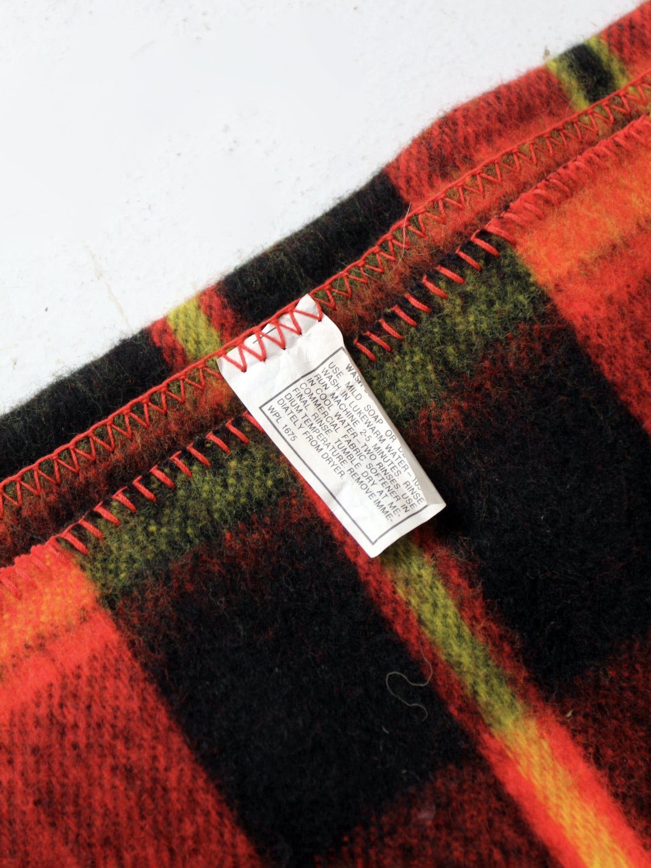 vintage plaid throw blanket