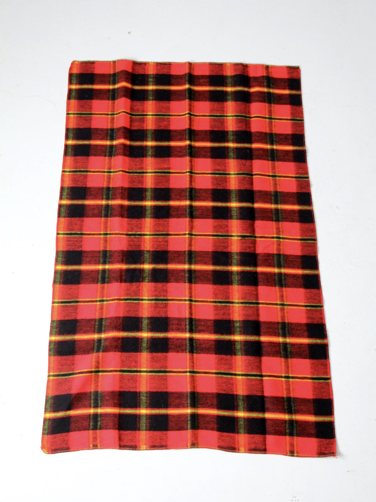 vintage plaid throw blanket