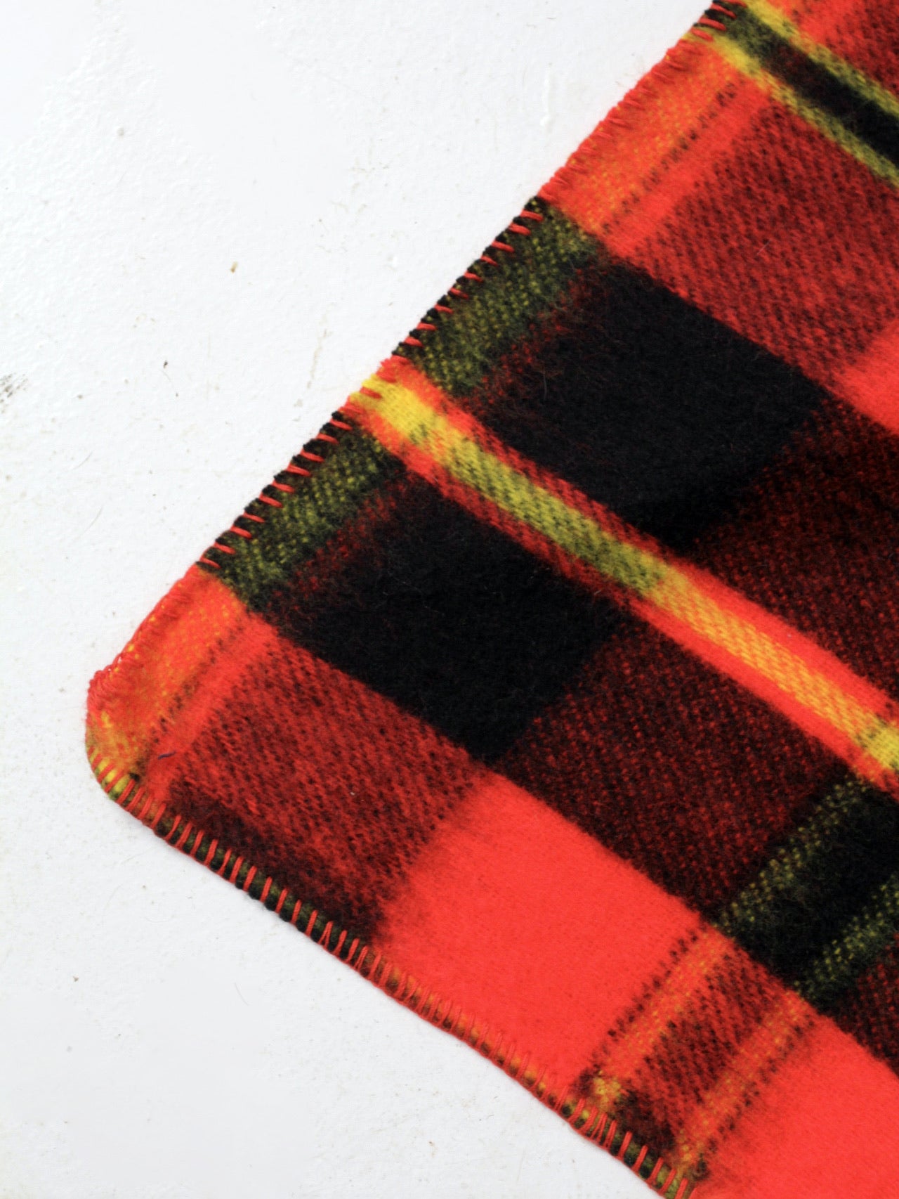 vintage plaid throw blanket
