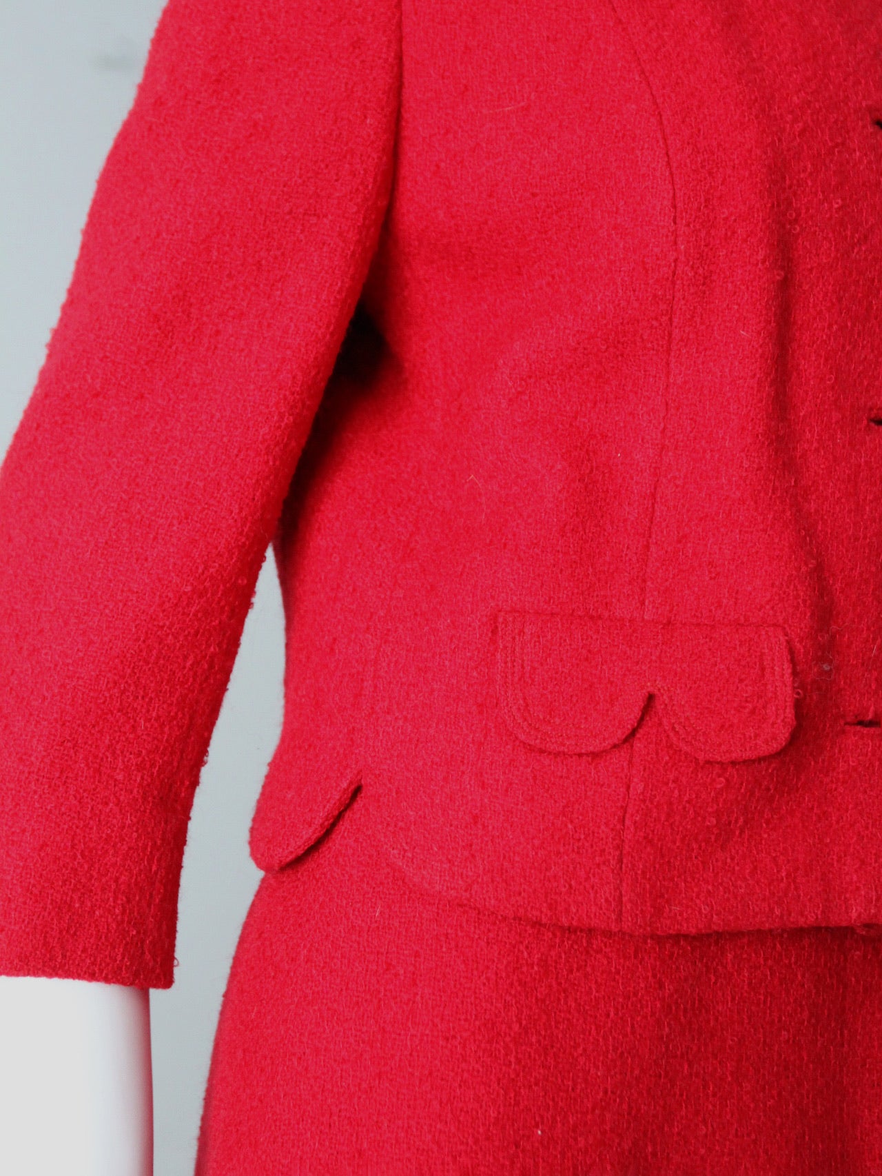 vintage 60s boucle skirt suit