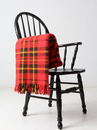 vintage plaid throw blanket