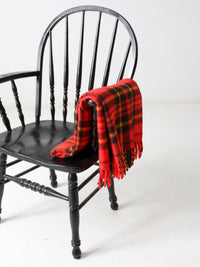 vintage plaid throw blanket