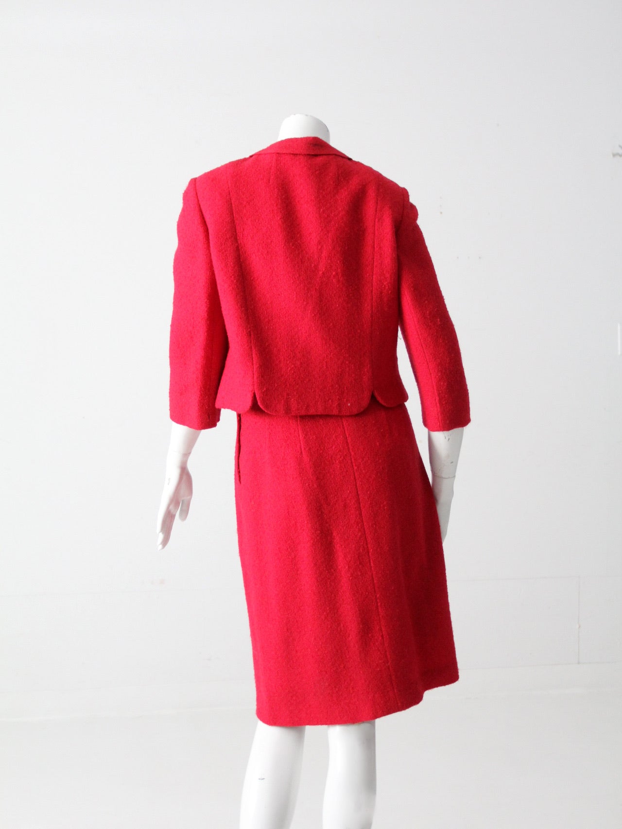 vintage 60s boucle skirt suit