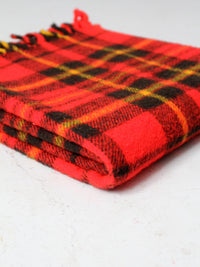 vintage plaid throw blanket