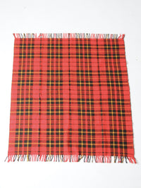 vintage plaid throw blanket