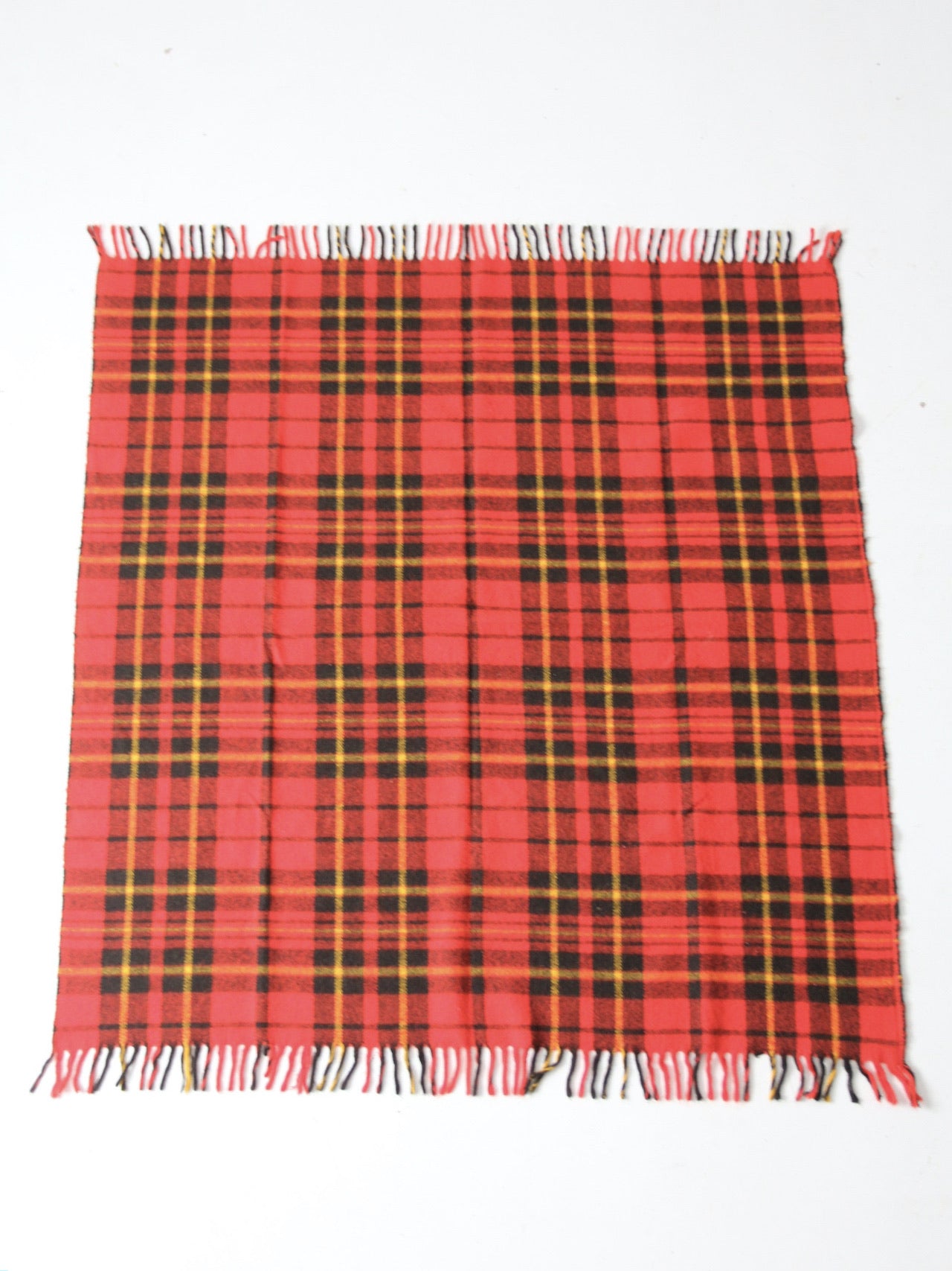 vintage plaid throw blanket
