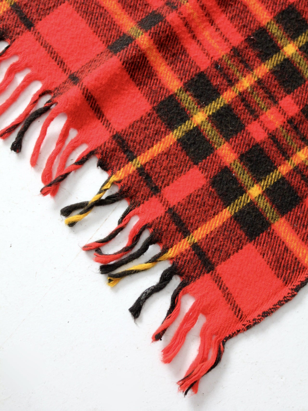 vintage plaid throw blanket