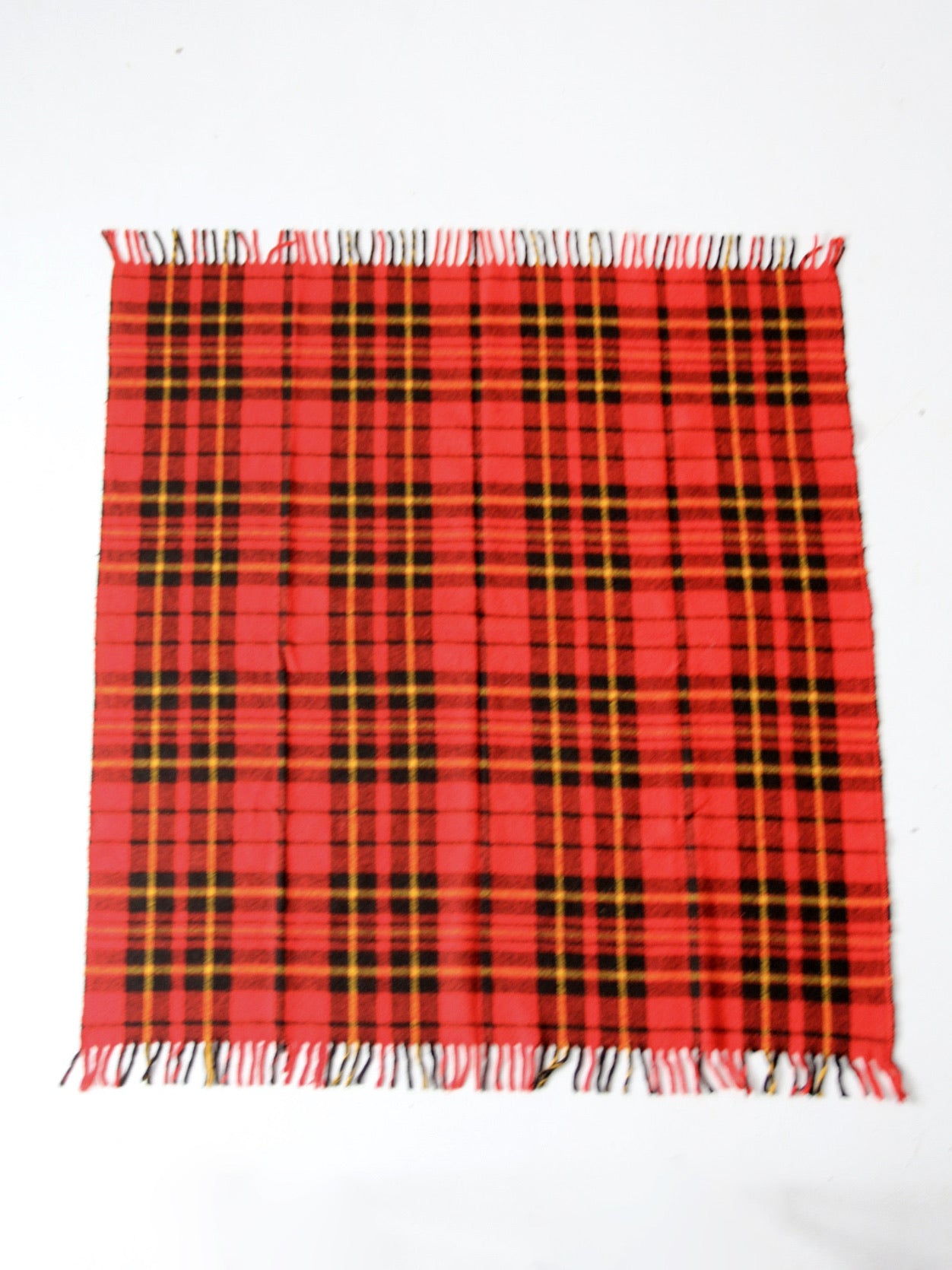 vintage plaid throw blanket