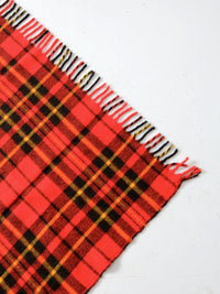 vintage plaid throw blanket