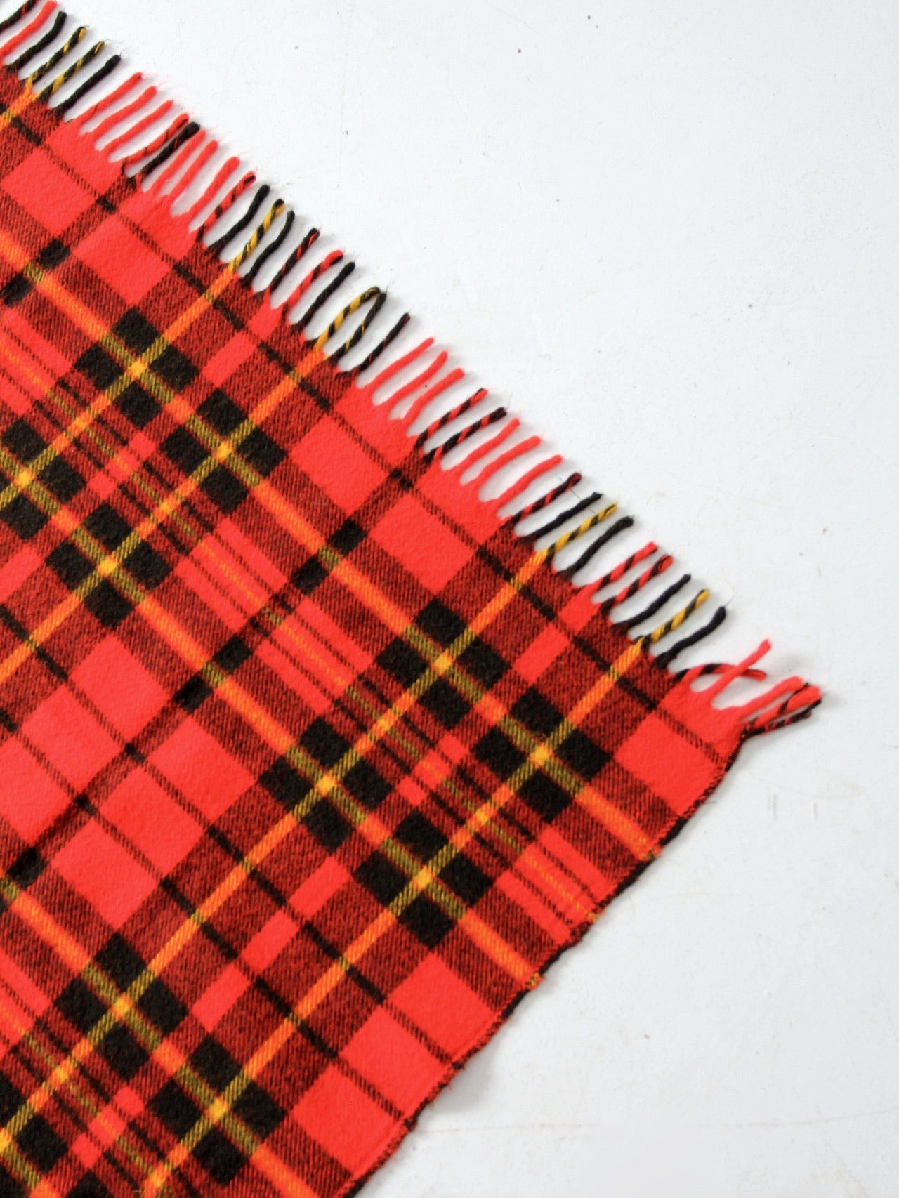 vintage plaid throw blanket