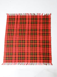 vintage plaid throw blanket