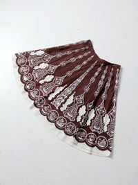 vintage boho print sequin skirt