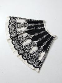 vintage boho print sequin skirt