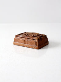 vintage Syroco style valet box with Indian chief