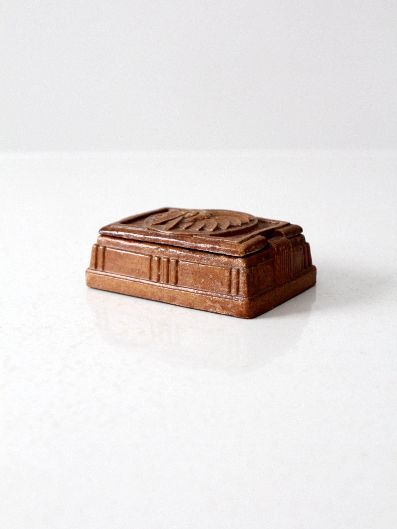 vintage Syroco style valet box with Indian chief