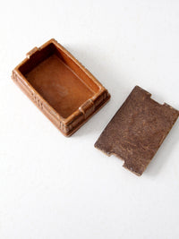 vintage Syroco style valet box with Indian chief