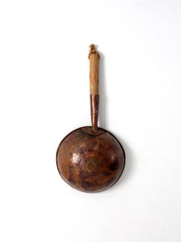 antique round bottom copper pan