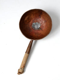 antique round bottom copper pan