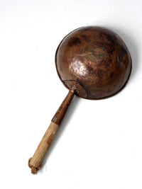 antique round bottom copper pan