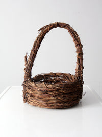 vintage rustic twig basket