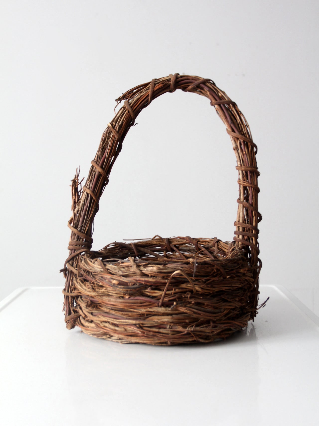 vintage rustic twig basket
