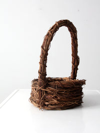 vintage rustic twig basket