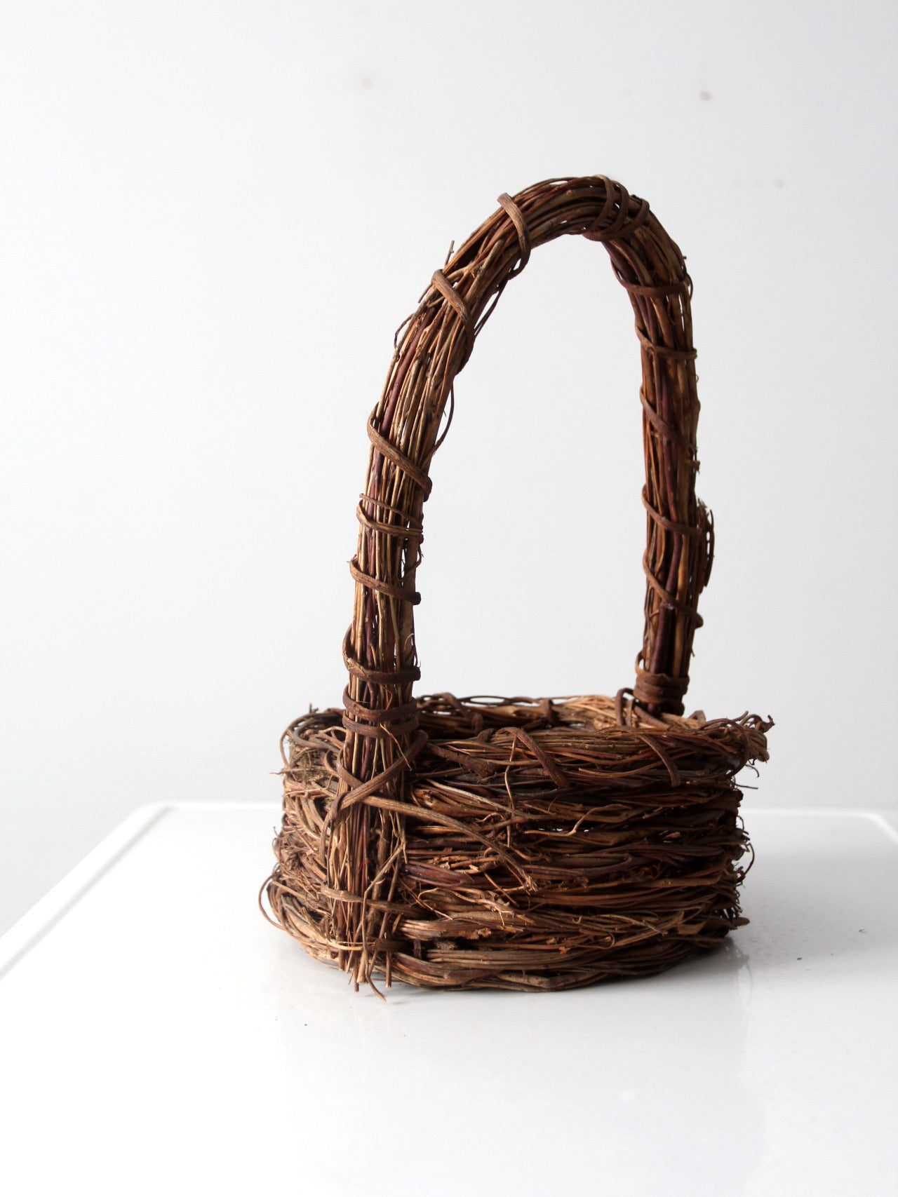 vintage rustic twig basket