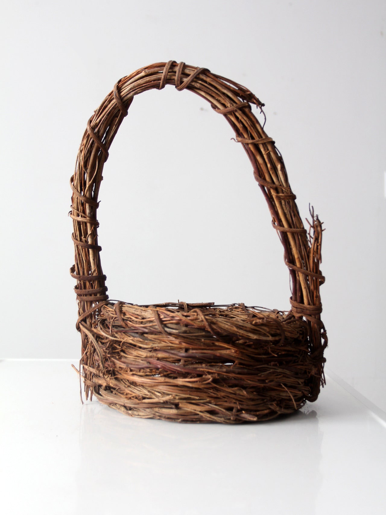 vintage rustic twig basket