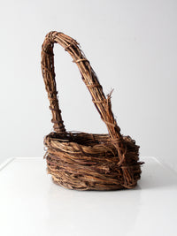vintage rustic twig basket