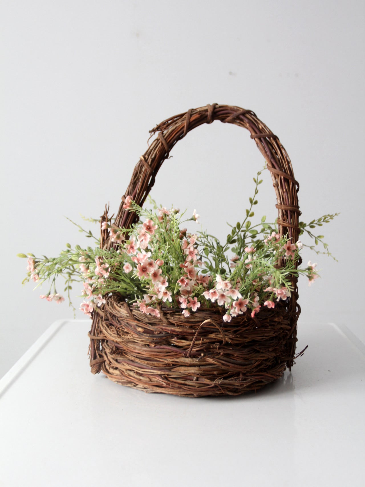 vintage rustic twig basket