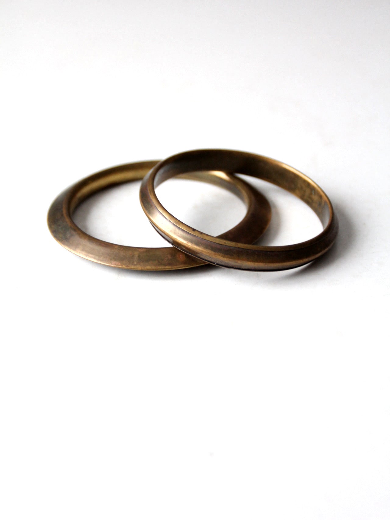 vintage brass bangles pair