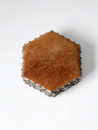 antique spool art footstool