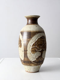 vintage studio pottery vase