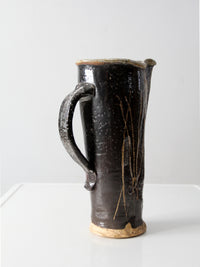 vintage studio pottery pitcher vase
