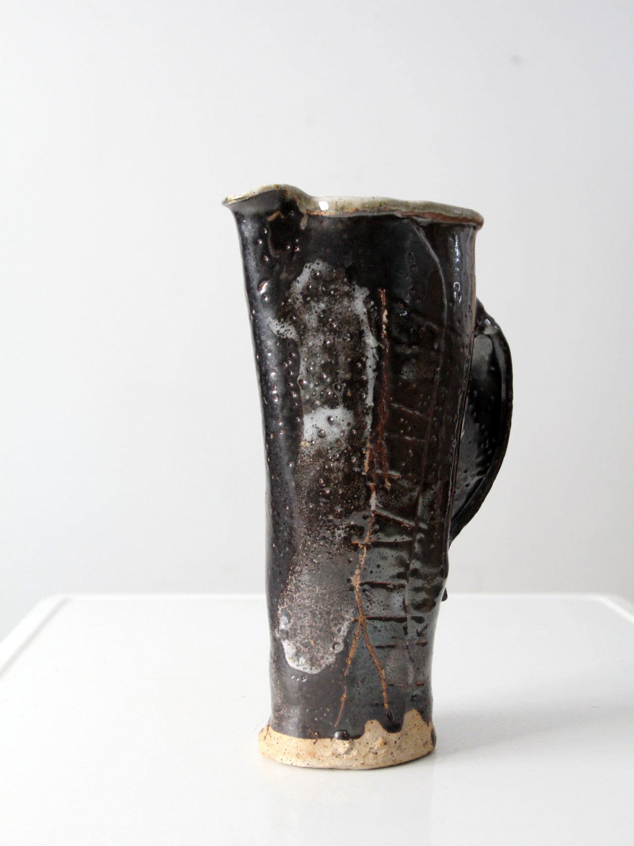 vintage studio pottery pitcher vase