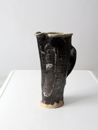vintage studio pottery pitcher vase